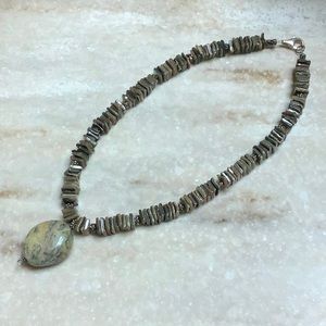 😍Jasper Medallion Necklace😍NWOT